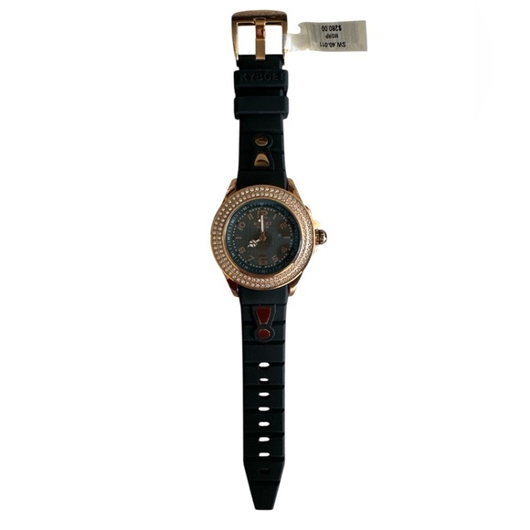 KYBOE! Women's Radiant Passion Swarovski Crystal Sport Watch 40mm Black - Picture 6 of 10